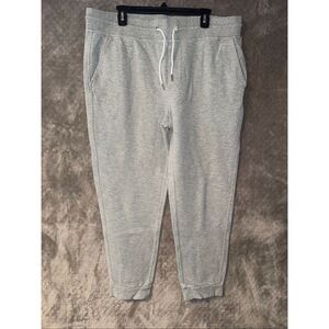 Brooks Brothers Grey Knit Cotton Blend Tapered Jogger Sweatpants Men L #765